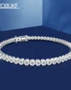 2mm Moissanite Tennis Bracelets For Women 18K White Gold Plated S925 Sterling Silver Bracelet With GRA Certificate