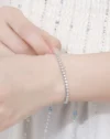 2mm Moissanite Tennis Bracelets For Women 18K White Gold Plated S925 Sterling Silver Bracelet With GRA Certificate - Image 6